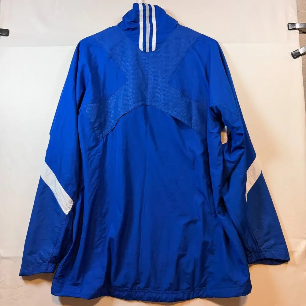 Adidas Team Performance ClimaProof Blue and White Jacket Mens Size Small